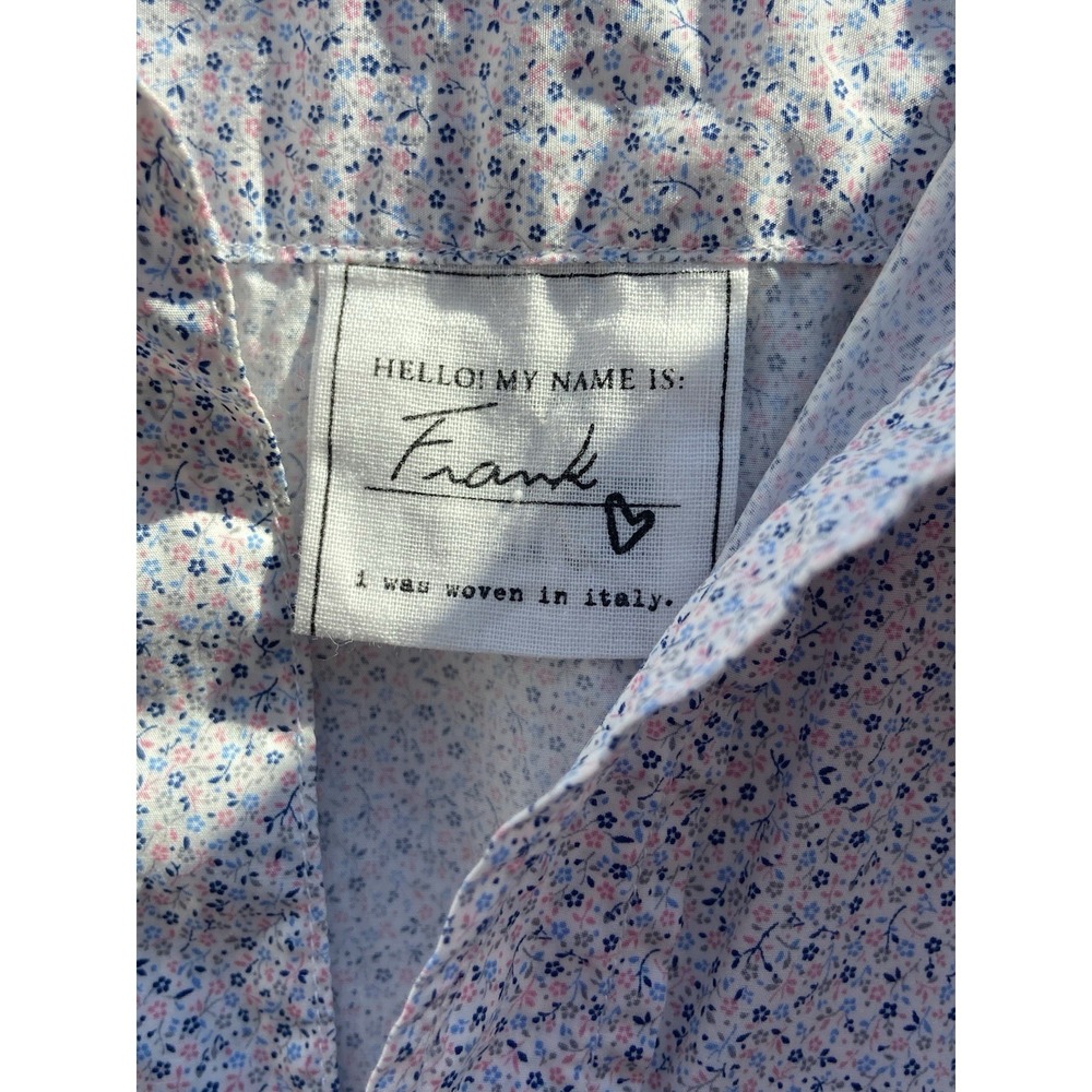 Frank & Eileen Frank Button Down Shirt Size Floral Italy Oversized Quiet Luxury - Picture 6 of 12